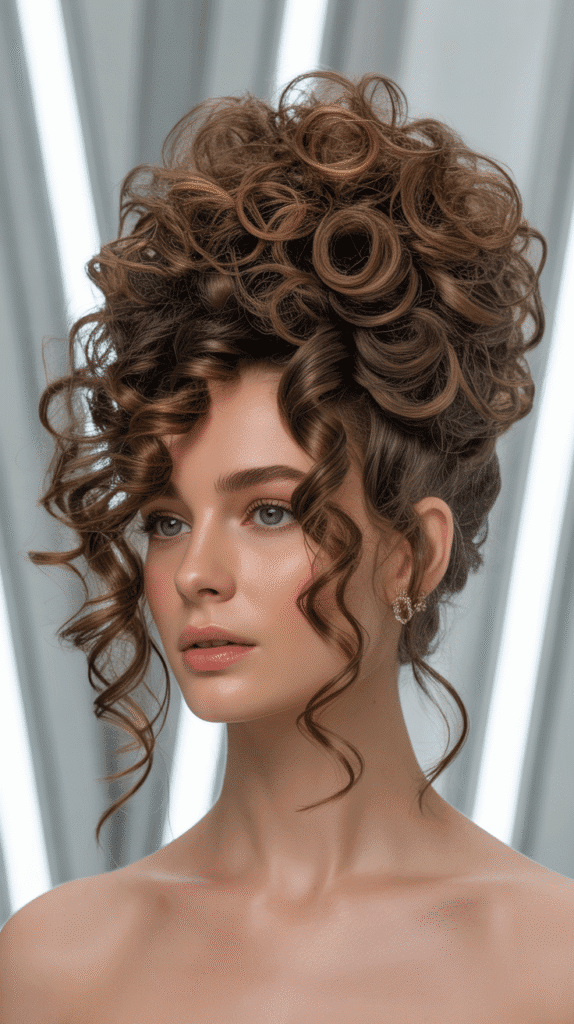 Voluminous Curly Updo