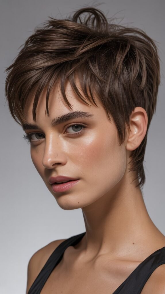  Choppy Pixie with Tapered Bangs