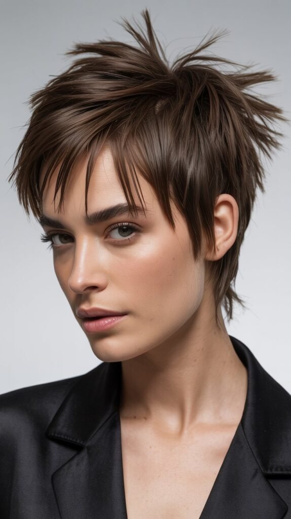 Spiky Choppy Pixie with Textured Bangs