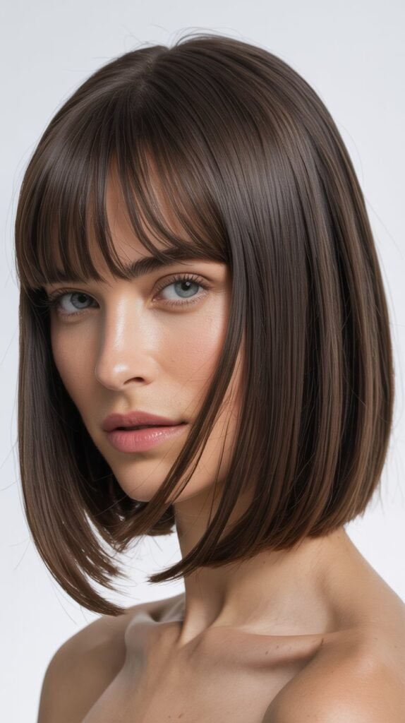  Choppy Bob with Curtain Bangs