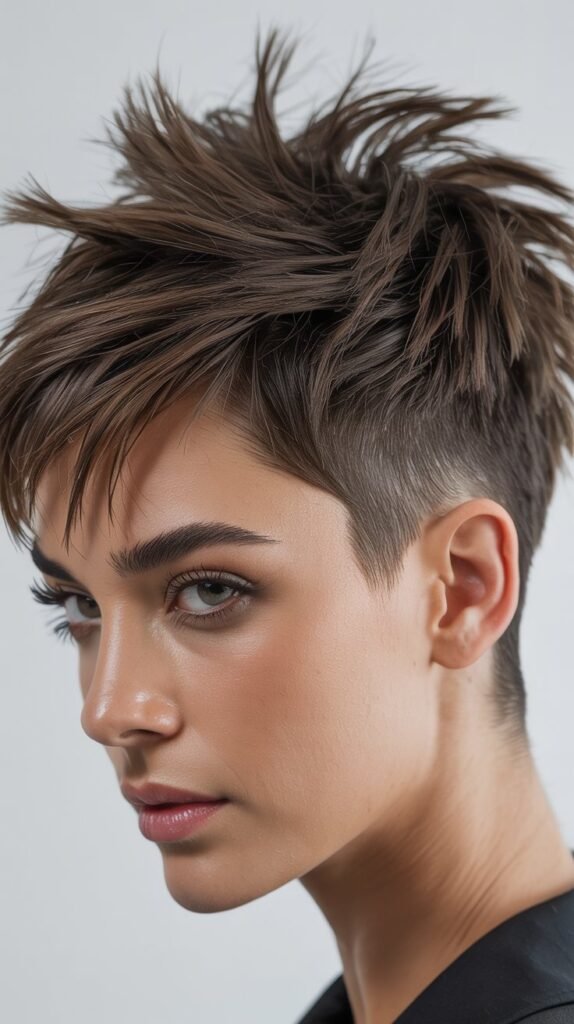  Choppy Pixie with Temple Fade
