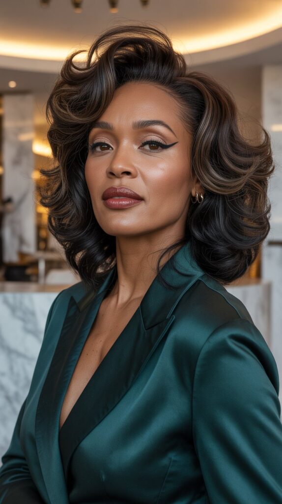 Top 30+ Stunning Hairstyles for Older Black Women: Easy Solutions for Everyday Glam! 33 Voluminous Blow Out