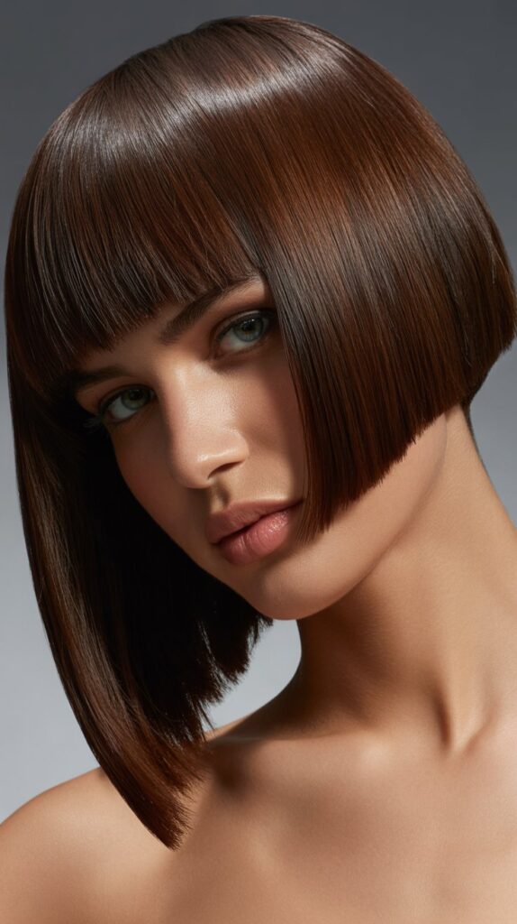 Angled Bob with Blunt Ends