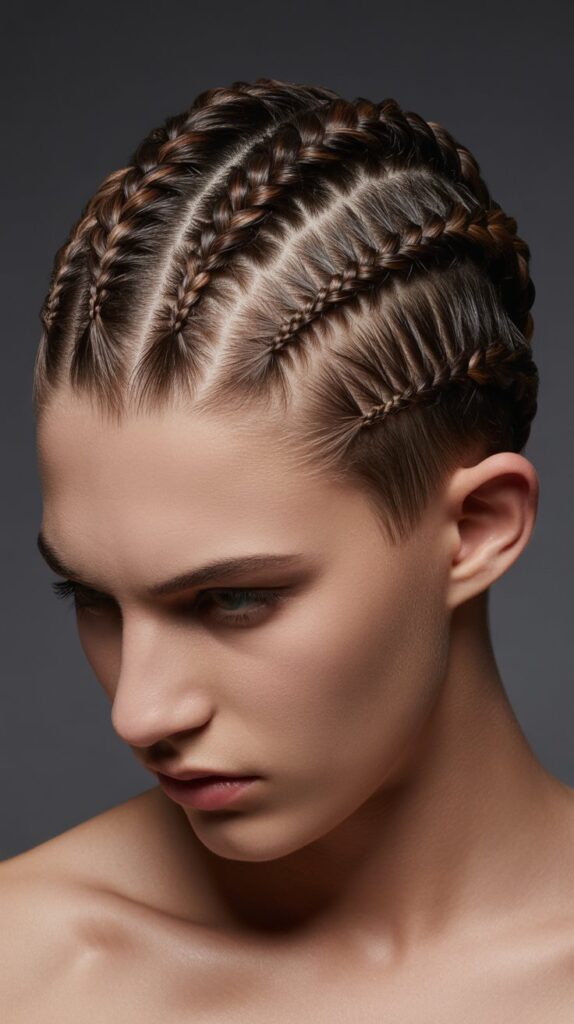  Side Braided Faux Hawk
