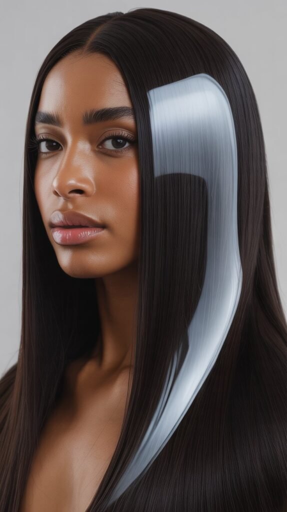 Ultra-Sleek Straight Wig with Glass Hair Effect