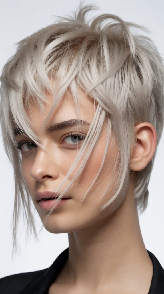 Platinum Choppy Pixie