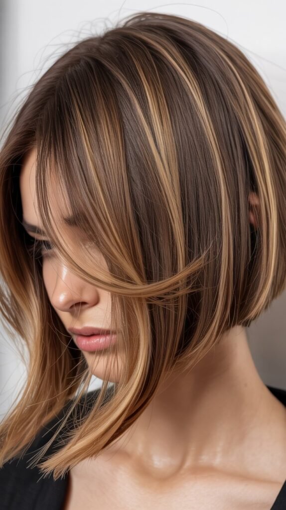 Balayage Bob with Bangs