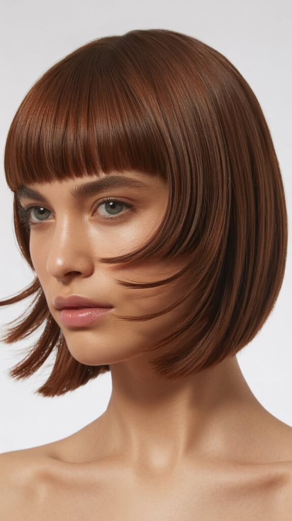 Disconnected Bob with Blunt Bangs