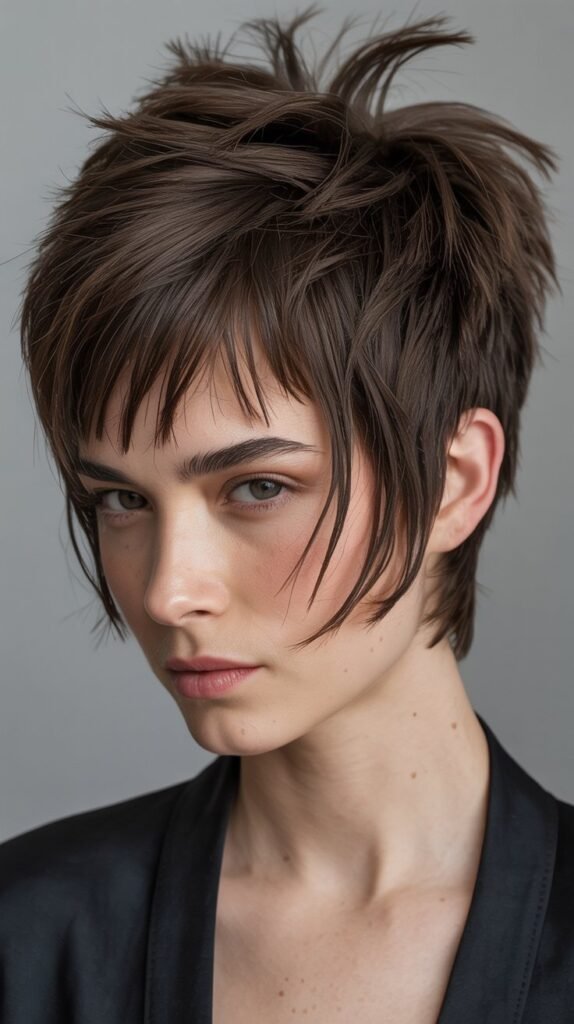  Choppy Pixie with Textured Crown and Bangs