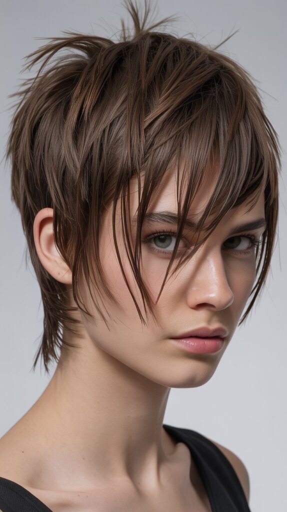 Choppy Pixie with Disconnected Bangs