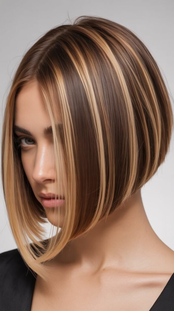 Balayage Bob with Babylights and Lowlights