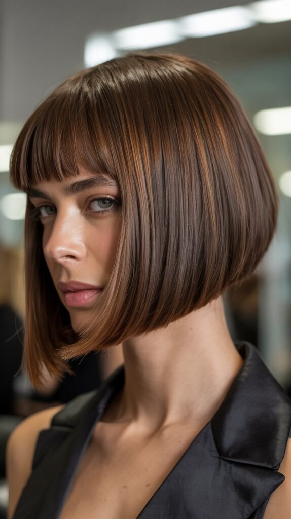  Inverted Bob with Curtain Bangs