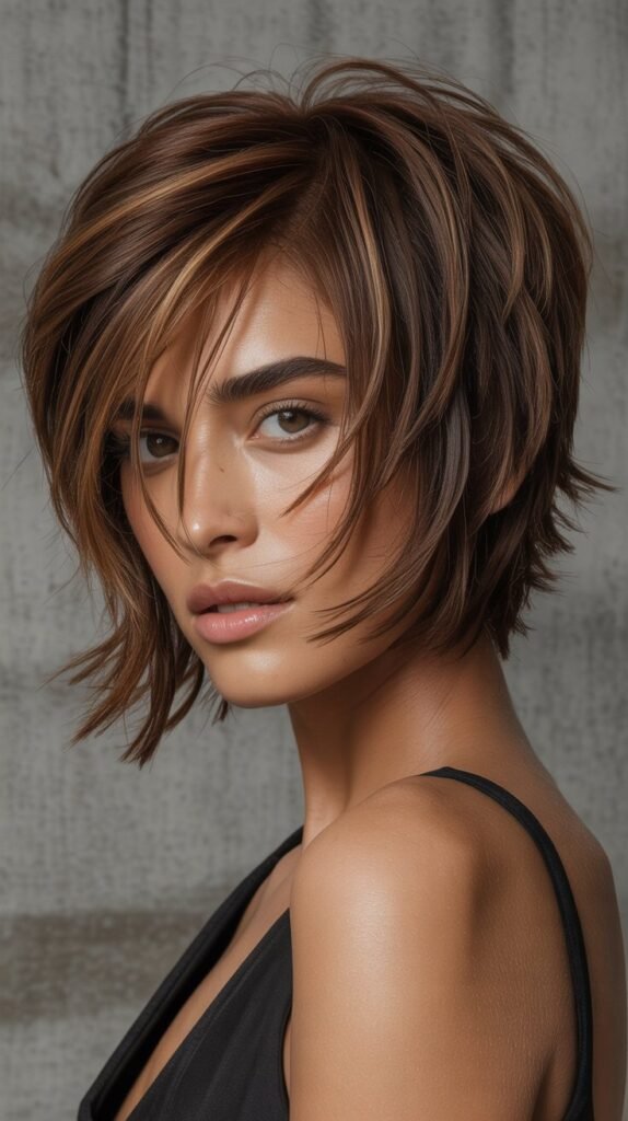 Choppy Layered Bob for Edgy Vibes