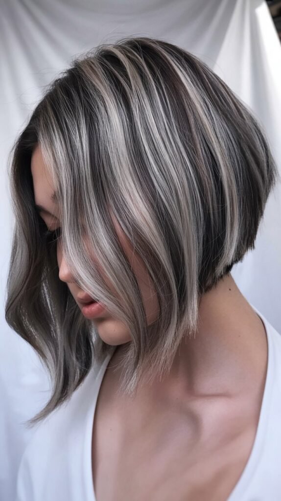 Cool-Toned Ash Balayage Bob
