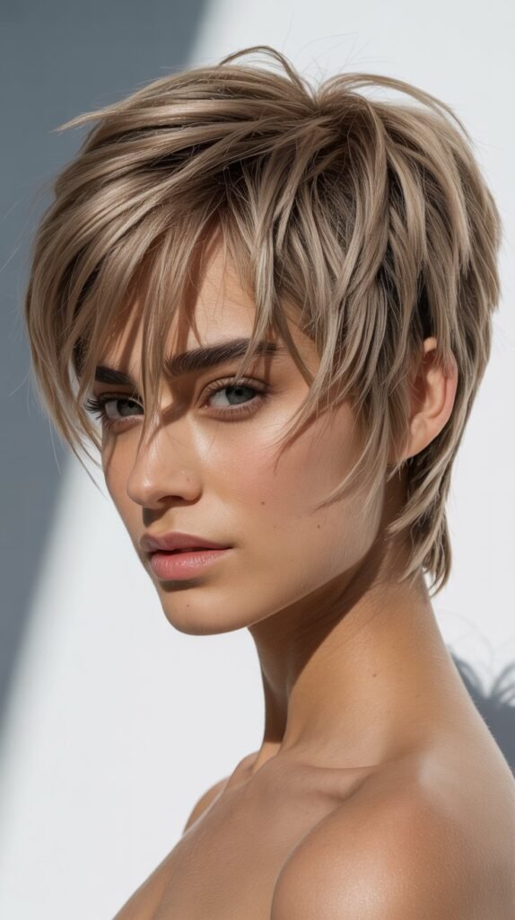 Long Pixie with Choppy Bangs