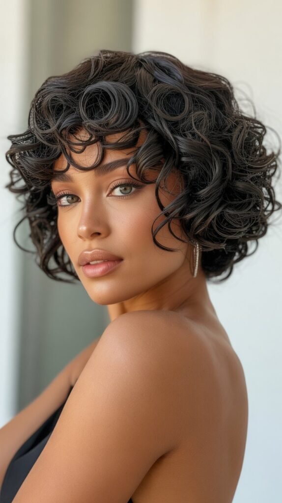 Short Curly Bob Wig