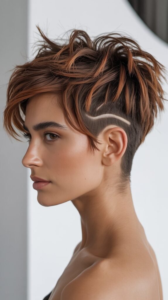 Shaggy Pixie with Shaved Nape