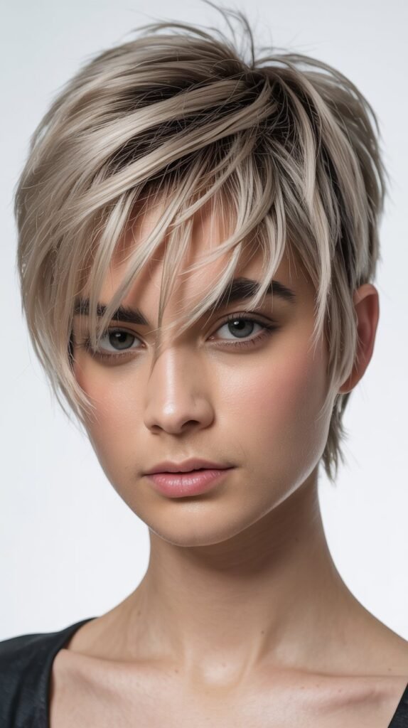 Choppy Pixie with Razored Bangs