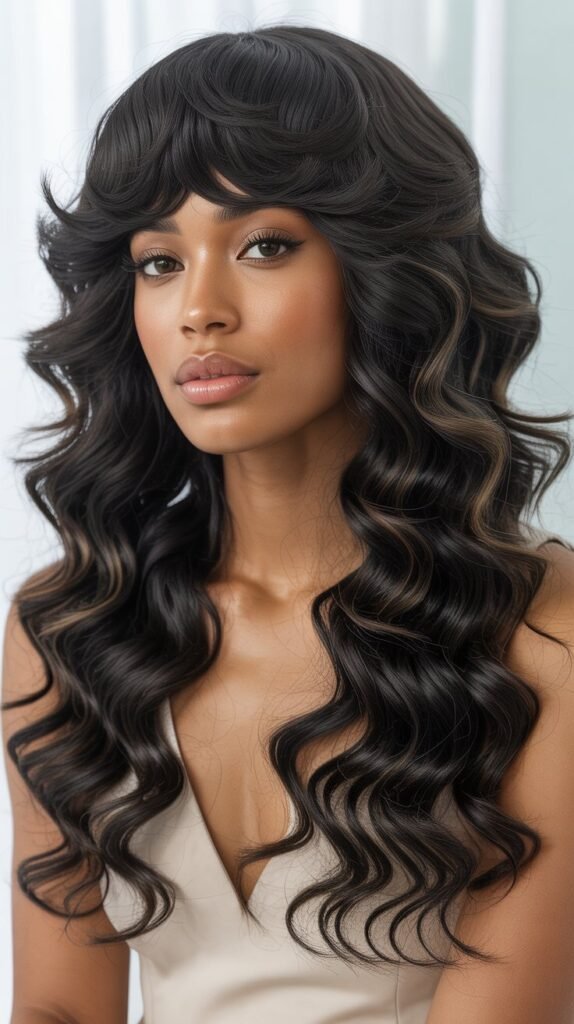  Deep Wave Wig with Bangs