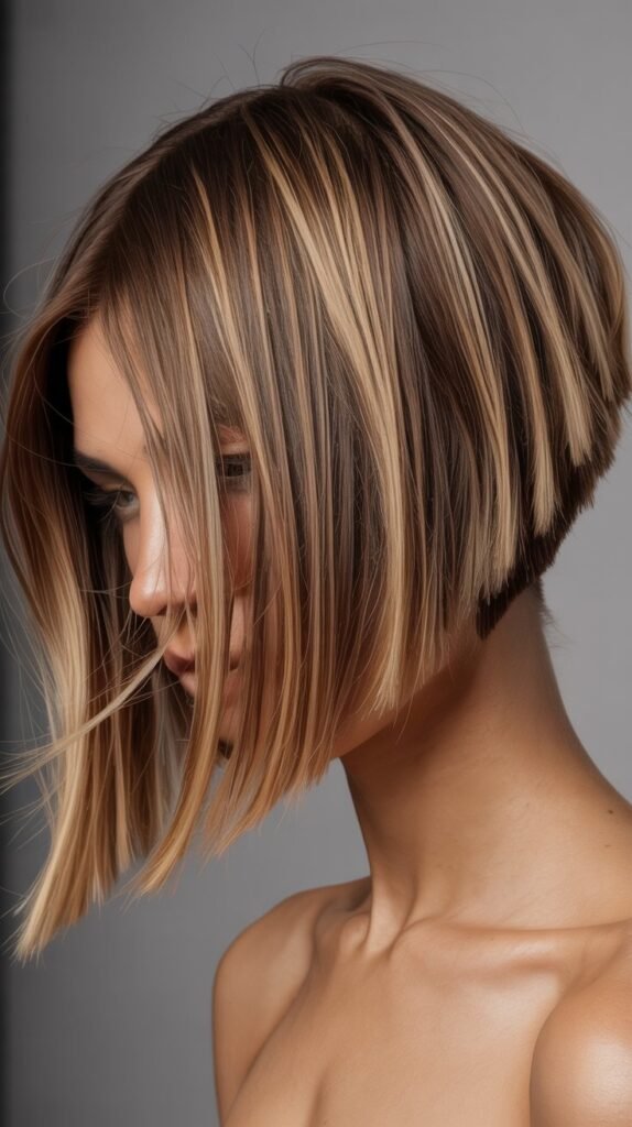 Balayage Bob with Textured Layers