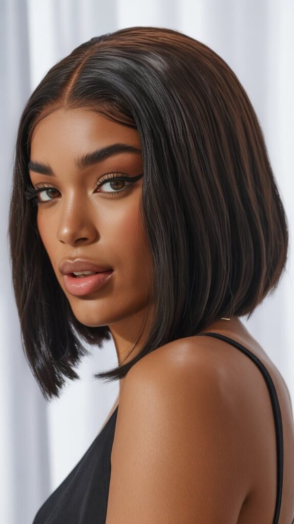 Blunt Cut Shoulder-Length Style