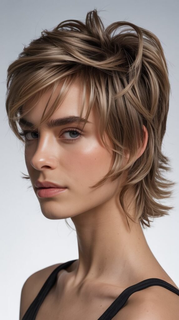 Short Textured Mullet