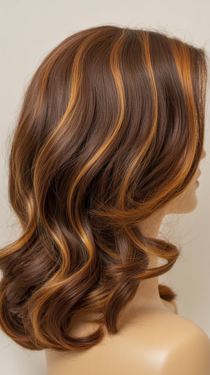 25 Beautiful Brown Wig with Caramel Highlights