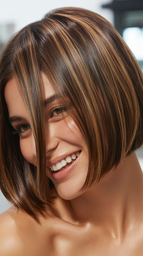 Lowlights with Glossing Treatment