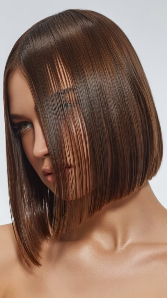 Sleek and Straight Long Bob