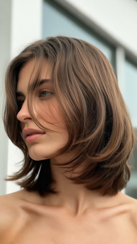 Layered Long Bob with Natural Texture