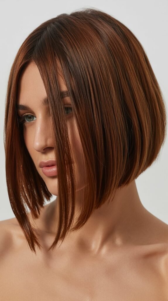 Long Bob with Asymmetrical Bangs