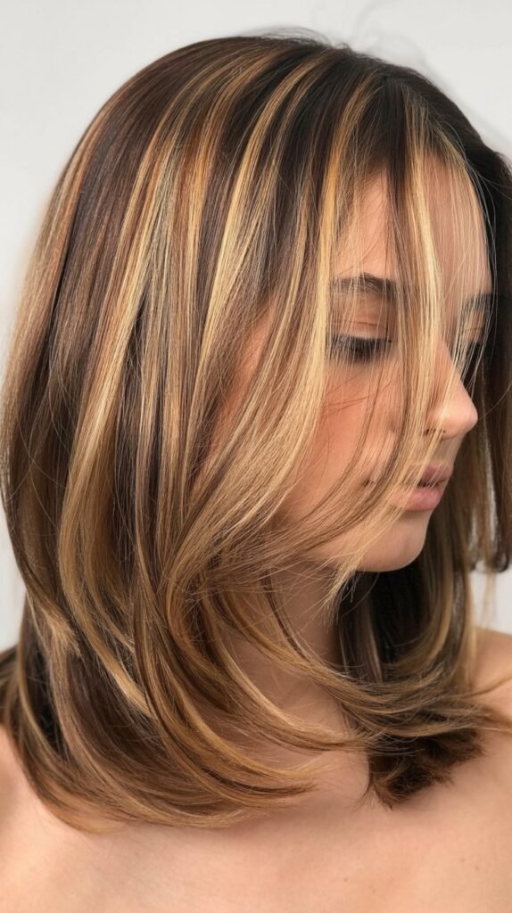 Layered Long Bob with Balayage