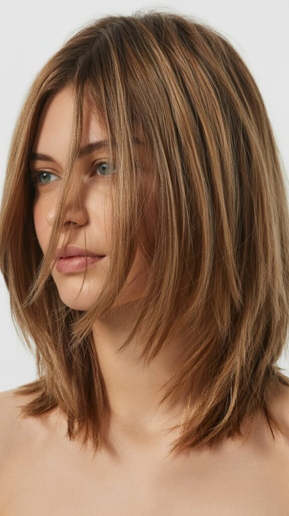 Textured Long Bob with Choppy Ends