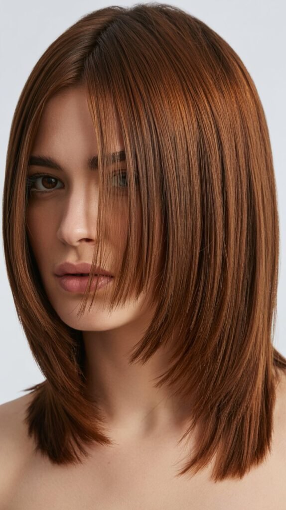Razor-Cut Layered Long Bob
