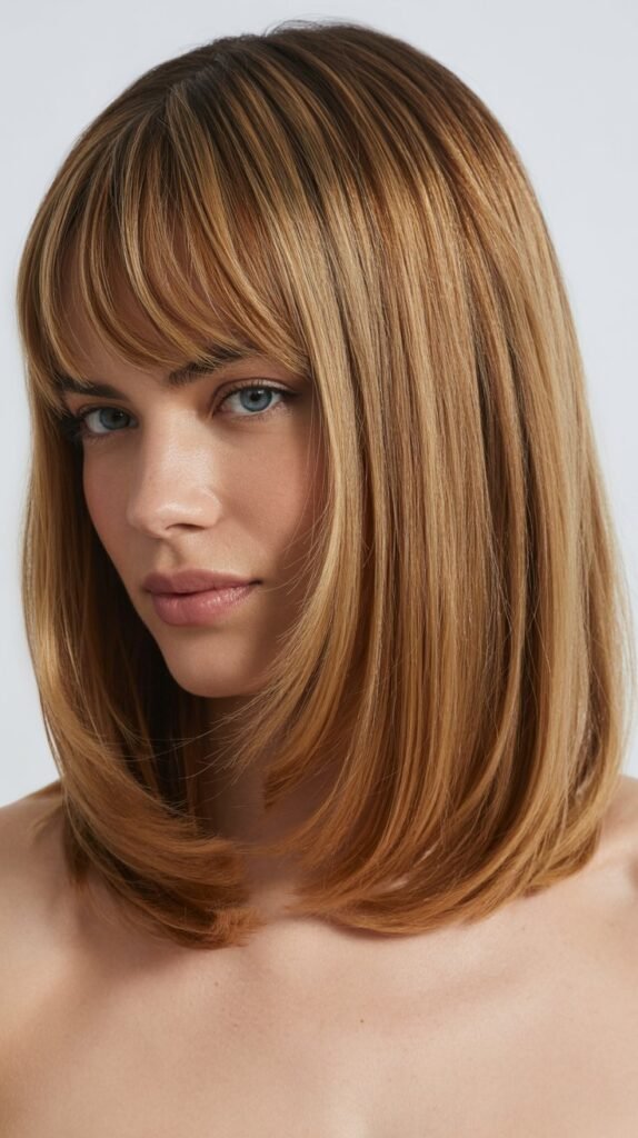Long Bob with Curtain Bangs