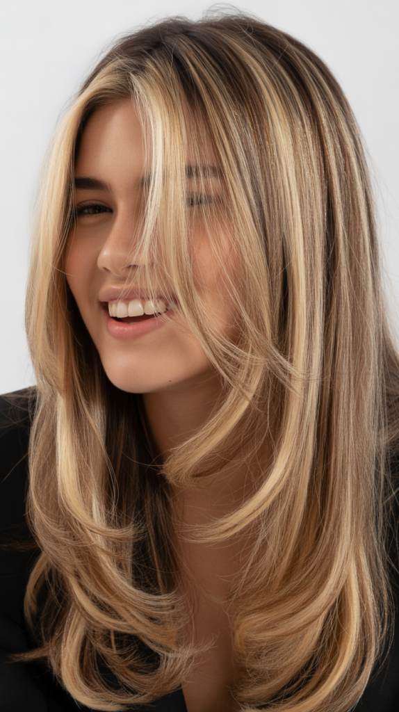 Money Piece Highlights with Layers