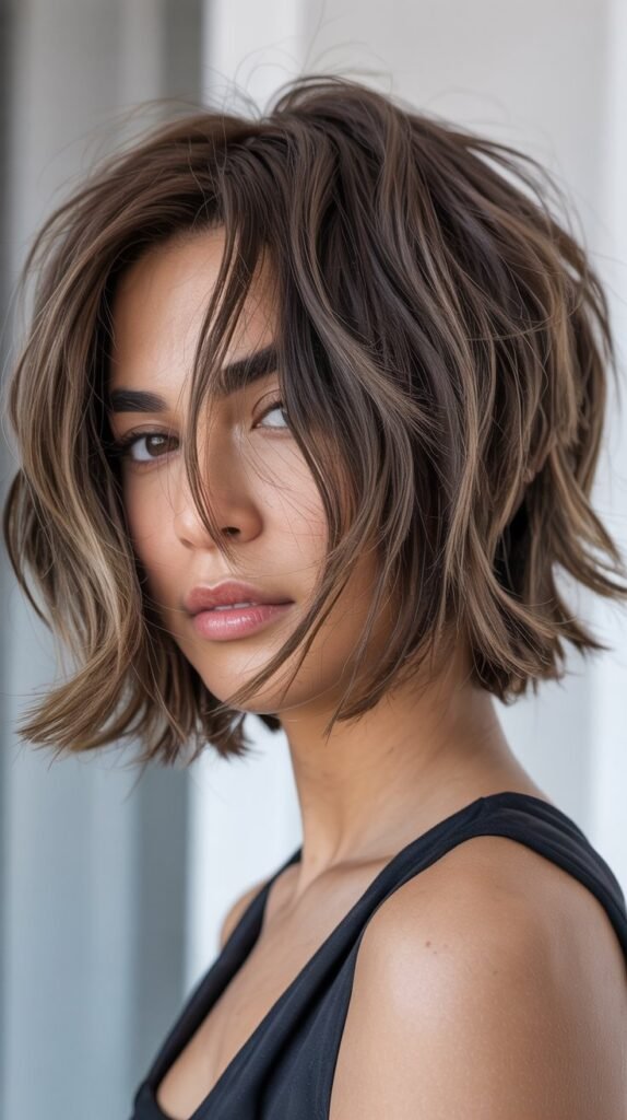 Choppy Bob with Wispy Ends
