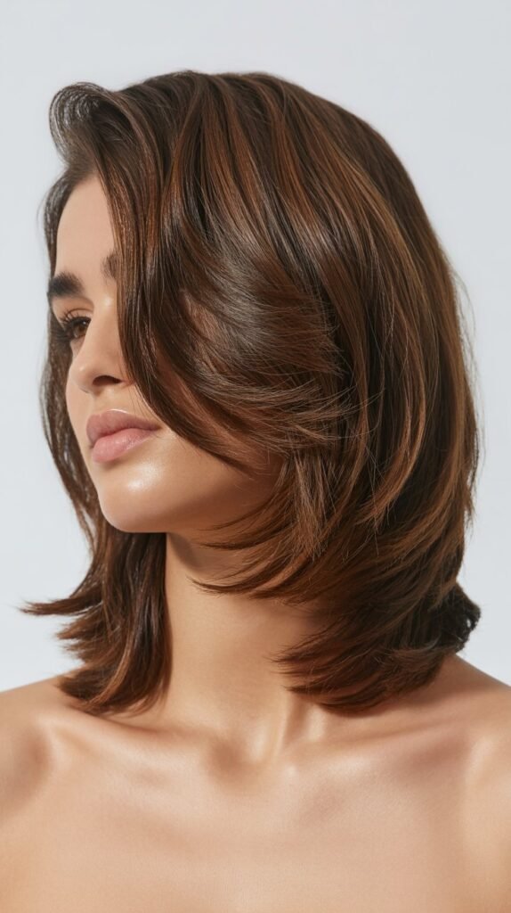 Layered Long Bob for Thick Hair