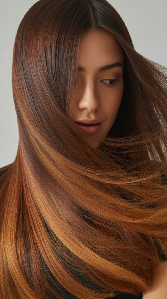 Chocolate Caramel Melt for Straight Hair