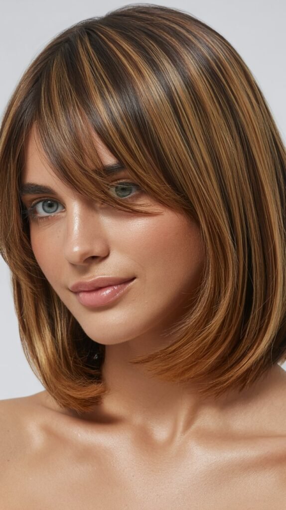 Long Bob with Layered Bangs