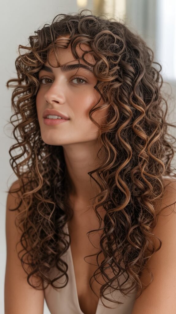 Long Curls with Wispy Ends