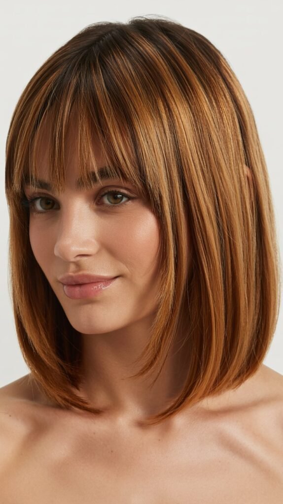 Long Bob with Disconnected Bangs