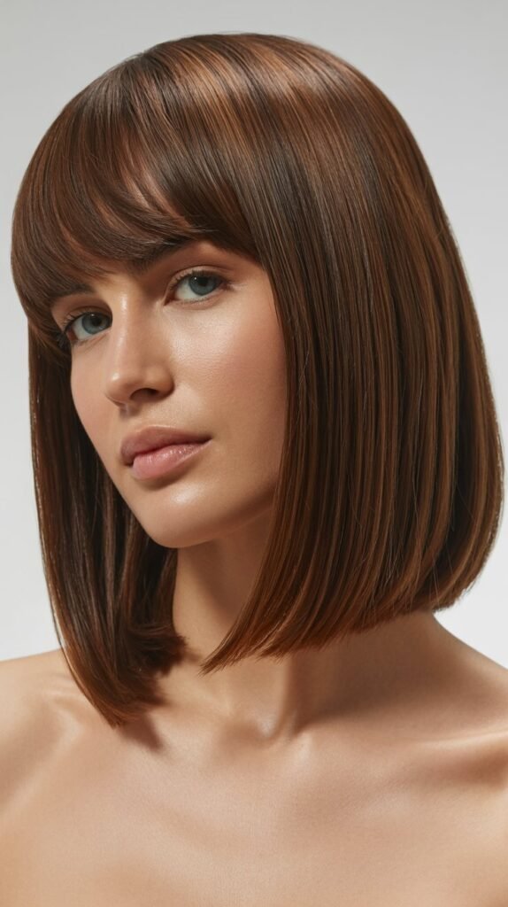 Long Bob with Parted Bangs