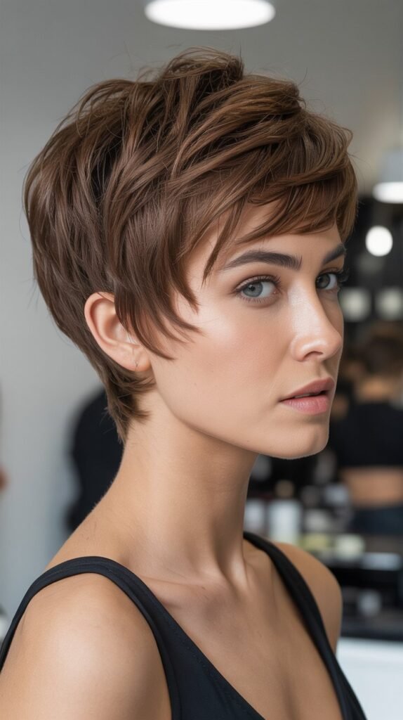 Shaggy Pixie for Fine Hair