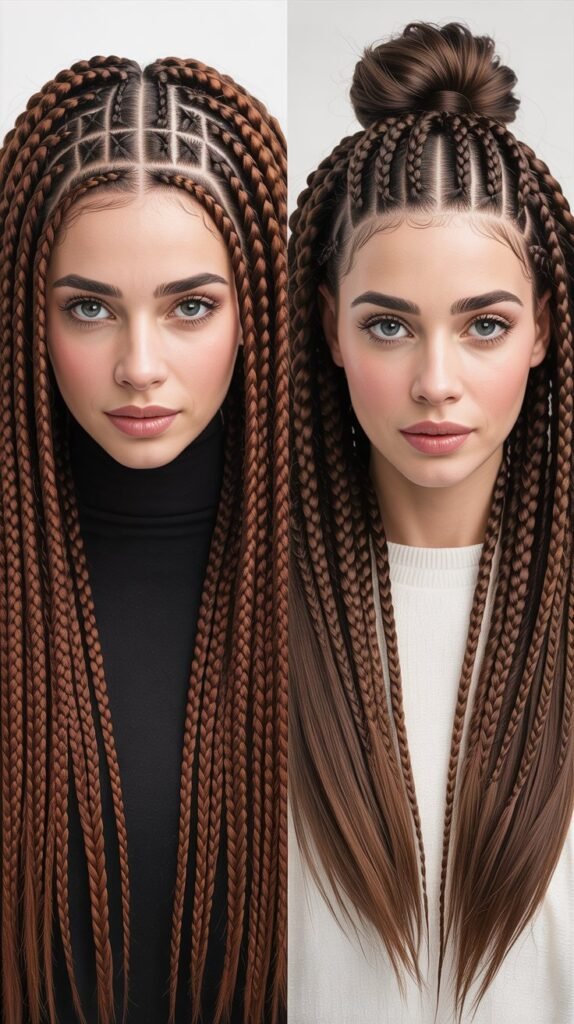 Box Braids and Knotless Braids