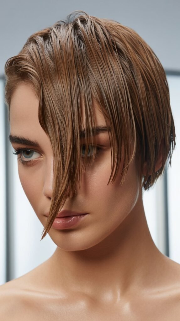Asymmetrical Swept Style