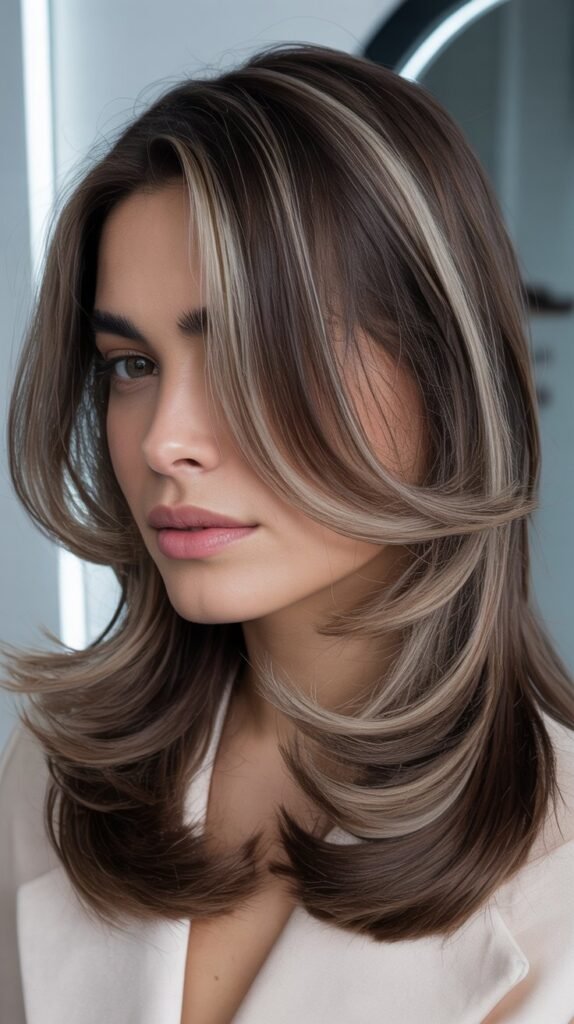 Ash-Brown Chunky Lowlights