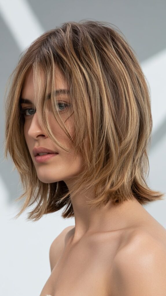 Tousled Layered Long Bob