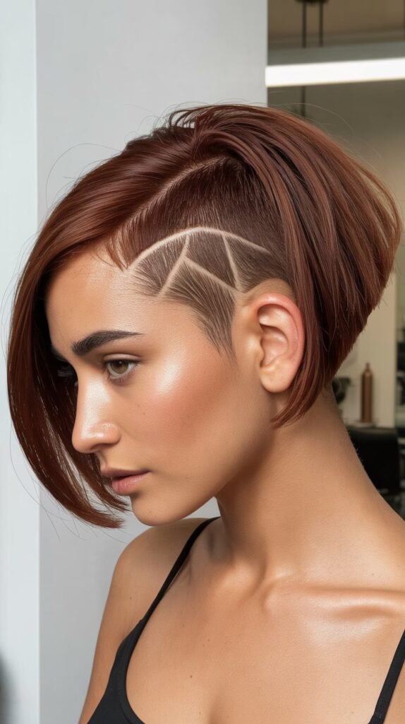 Undercut Angled Bob