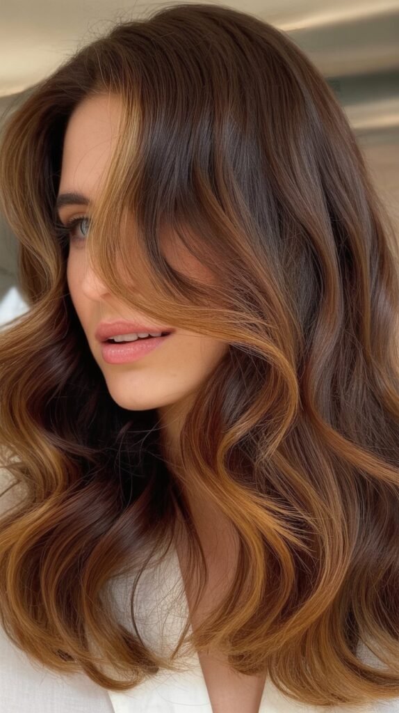 Chestnut Brunette with Warm Lowlights